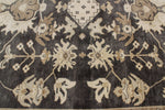 9x12 Gray and Ivory Turkish Oushak Rug