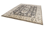 9x12 Gray and Ivory Turkish Oushak Rug