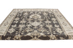 9x12 Gray and Ivory Turkish Oushak Rug