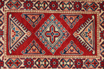 2x3 Red and Ivory Kazak Tribal Rug