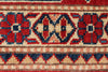 2x3 Red and Ivory Kazak Tribal Rug