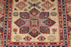 4x6 Ivory and Red Kazak Tribal Rug
