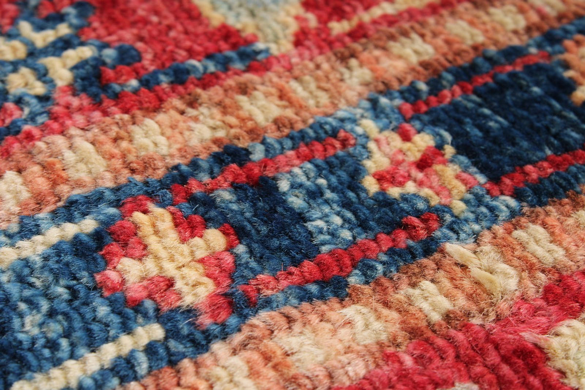4x6 Ivory and Red Kazak Tribal Rug