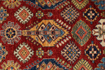 4x6 Red and Ivory Kazak Tribal Rug