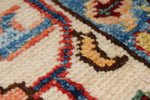 4x6 Red and Ivory Kazak Tribal Rug