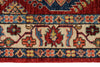 4x6 Red and Ivory Kazak Tribal Rug