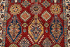 4x6 Red and Ivory Kazak Tribal Rug