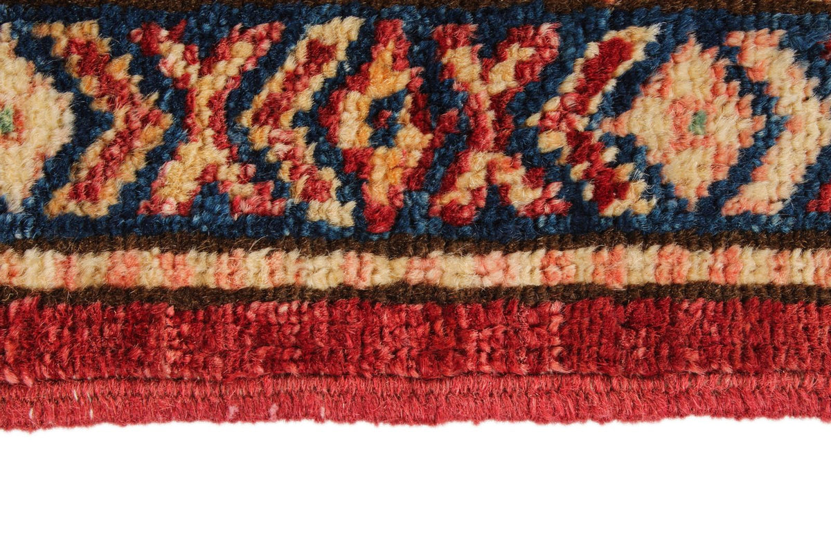 4x6 Red and Ivory Kazak Tribal Rug