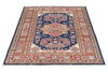 4x6 Navy and Red Kazak Tribal Rug