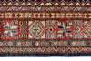 4x6 Navy and Red Kazak Tribal Rug