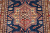 4x6 Navy and Red Kazak Tribal Rug