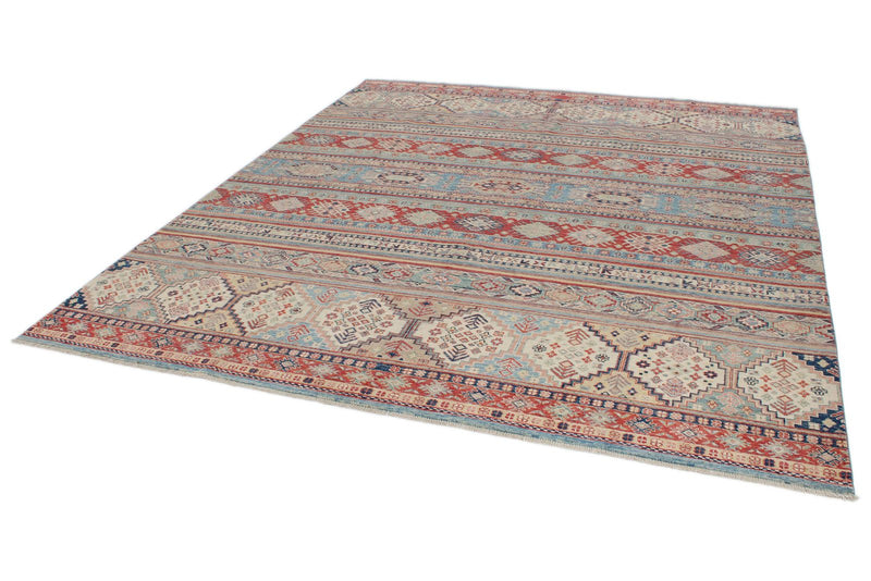 8x9 Multicolor Turkish Tribal Rug