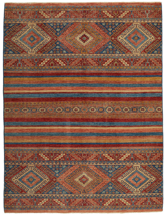 6x8 Multicolor Turkish Tribal Rug
