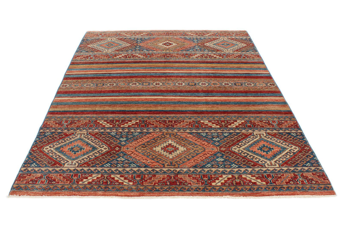 6x8 Multicolor Turkish Tribal Rug
