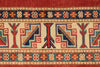 5x6 Red and Ivory Kazak Tribal Rug