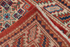 2x3 Red and Ivory Kazak Tribal Rug