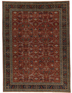 10x13 Red and Navy Anatolian Traditional Rug