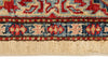 6x8 Ivory and Red Kazak Tribal Rug