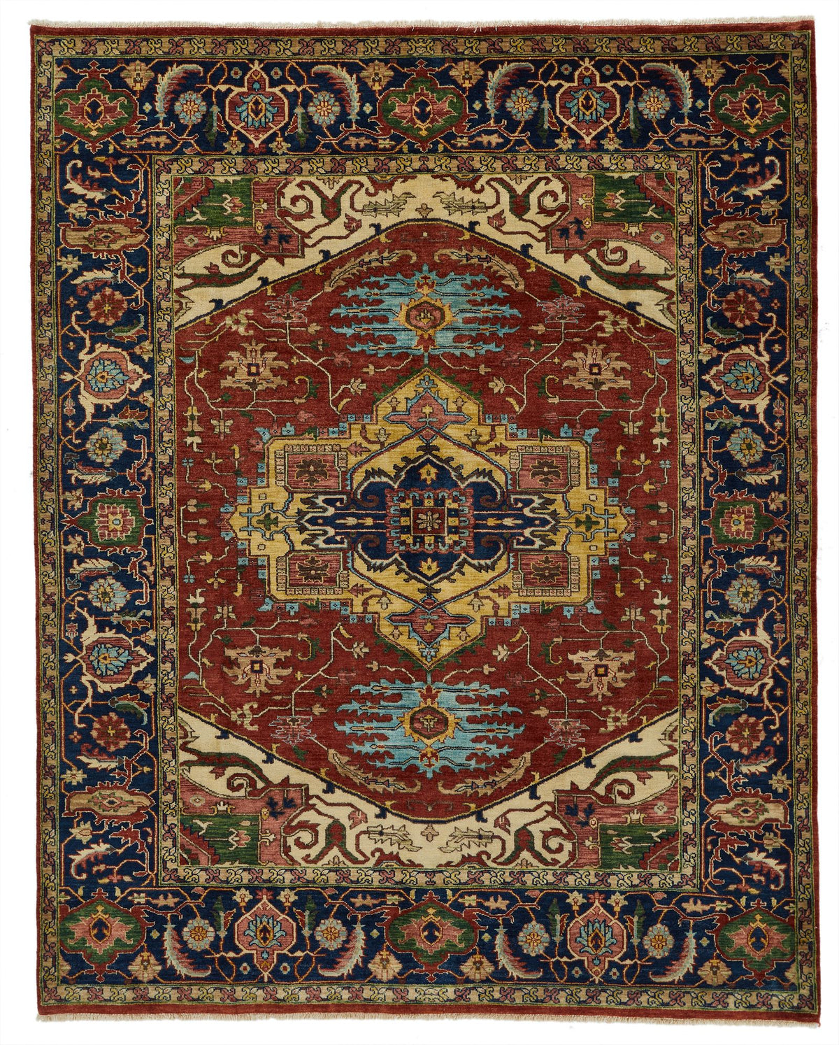 8x10 Red and Navy Anatolian Persian Rug