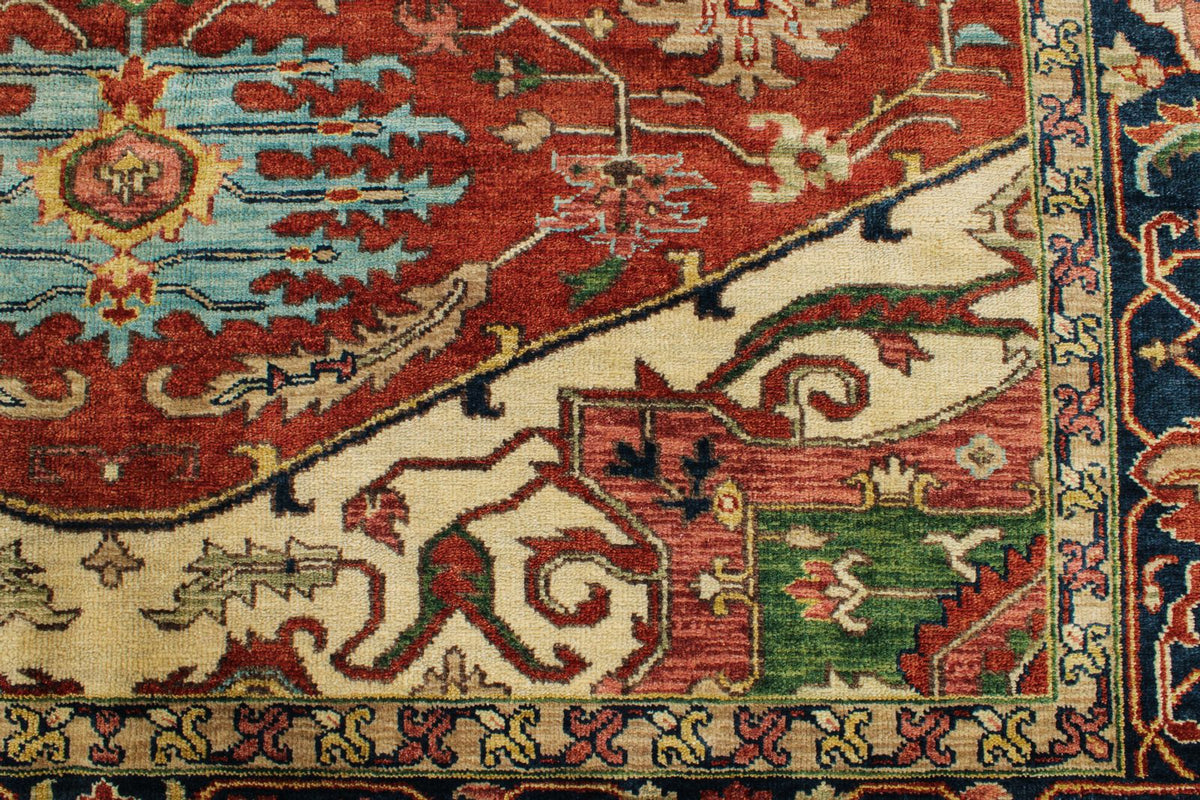 8x10 Red and Navy Anatolian Persian Rug