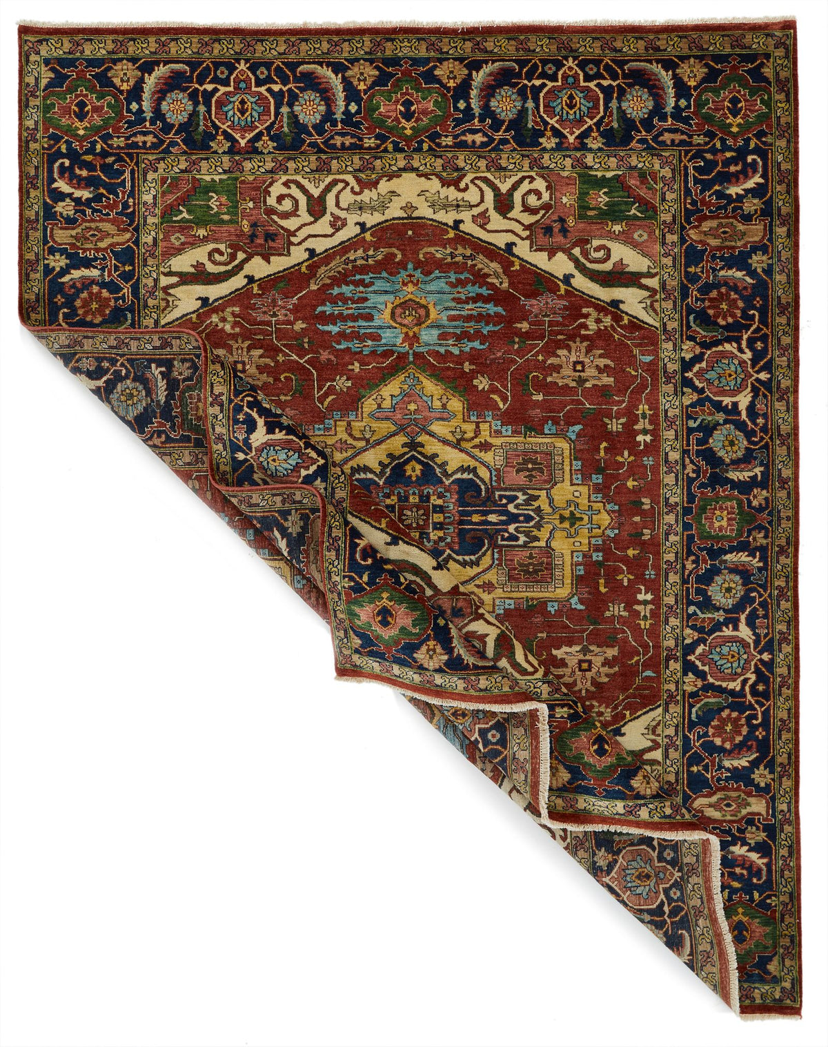 8x10 Red and Navy Anatolian Persian Rug