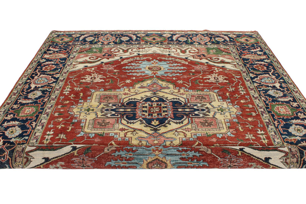 8x10 Red and Navy Anatolian Persian Rug
