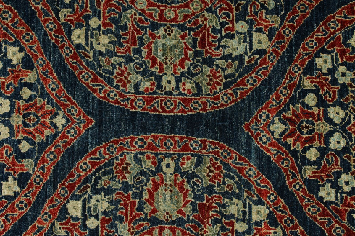 3x5 Red and Navy Anatolian Traditional Rug