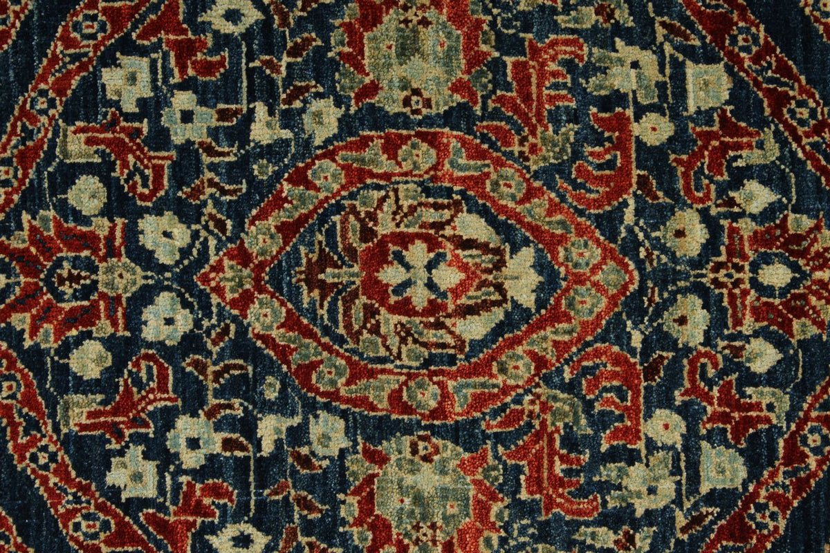 3x5 Red and Navy Anatolian Traditional Rug