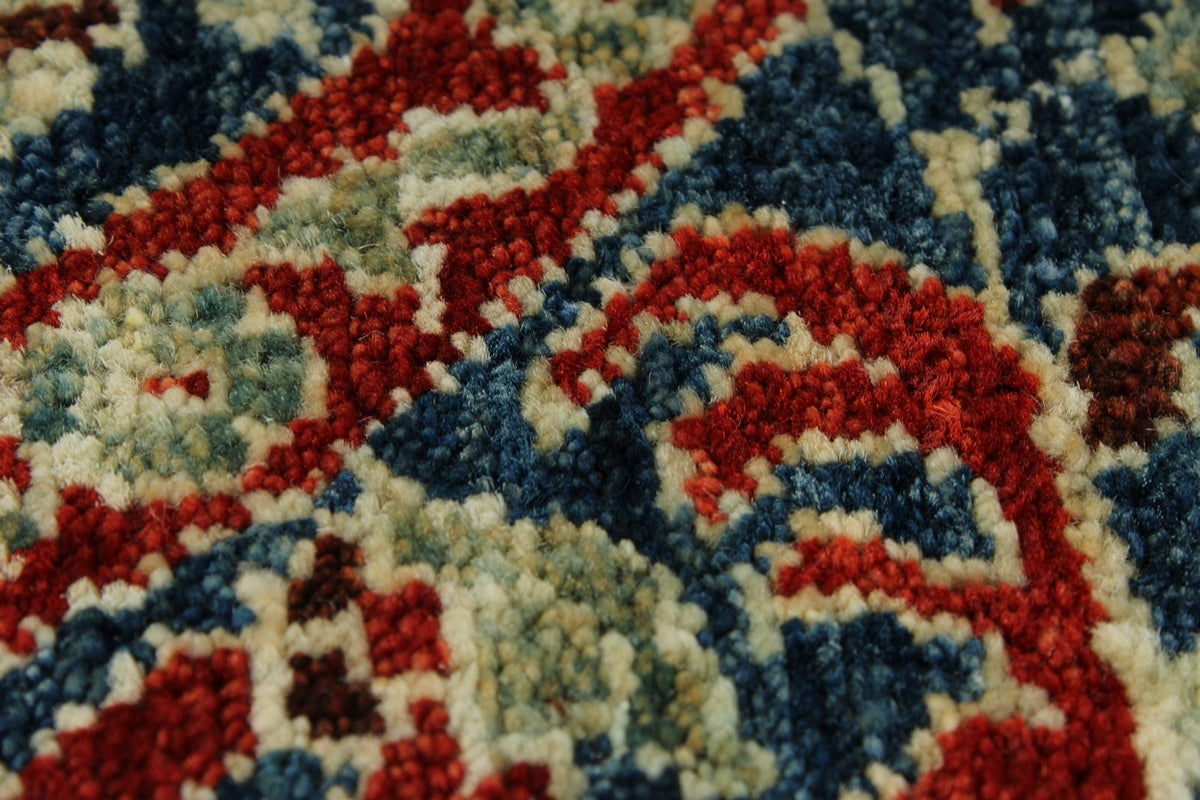 3x5 Red and Navy Anatolian Traditional Rug