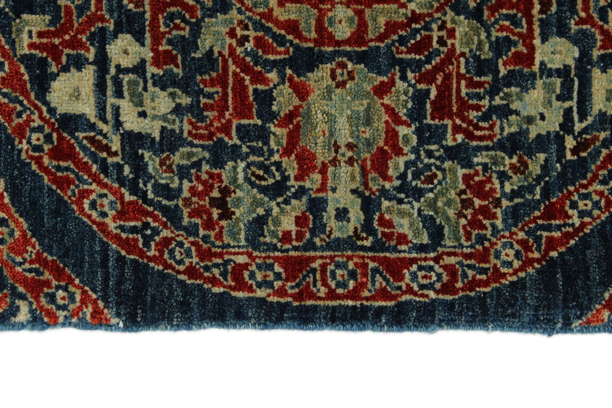 3x5 Red and Navy Anatolian Traditional Rug