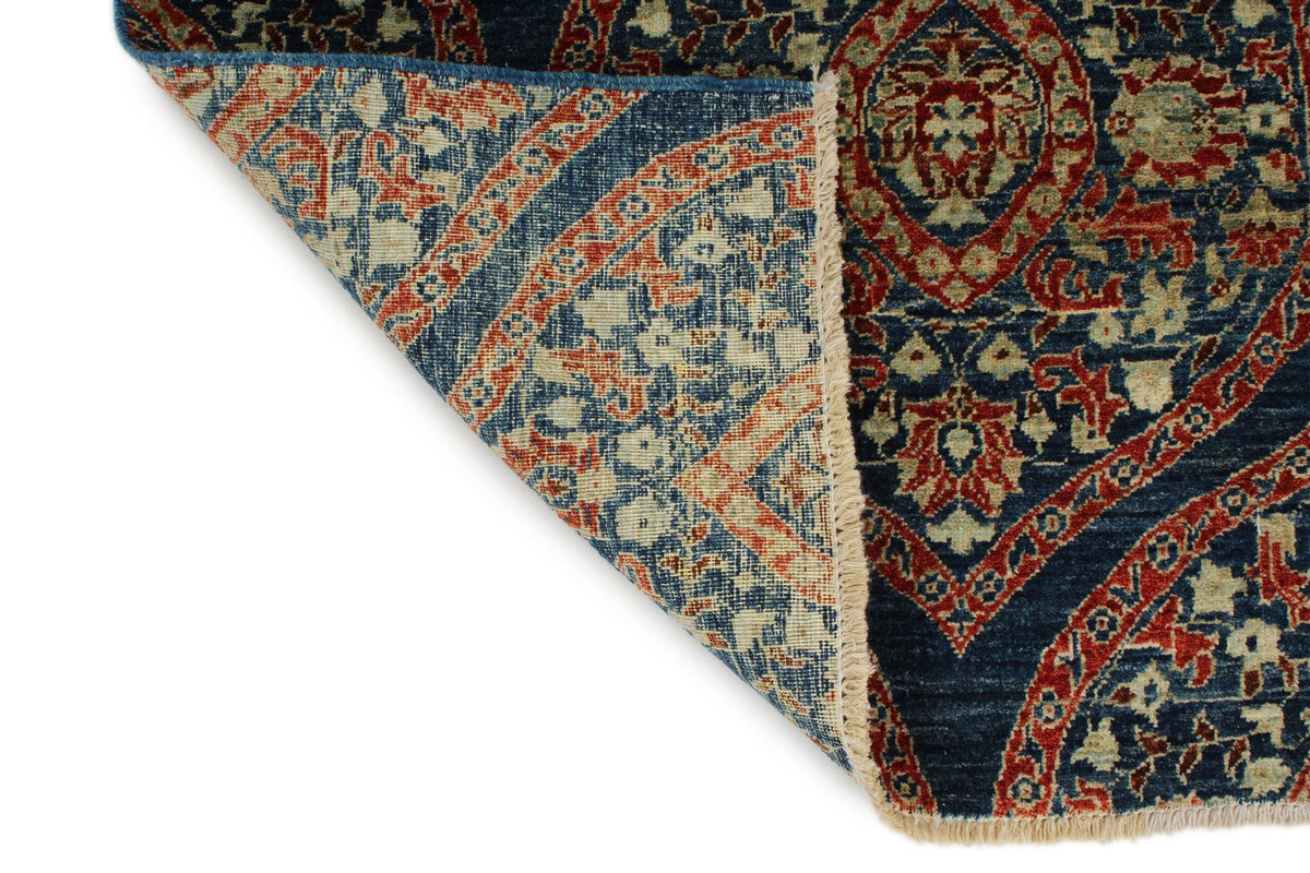 3x5 Red and Navy Anatolian Traditional Rug