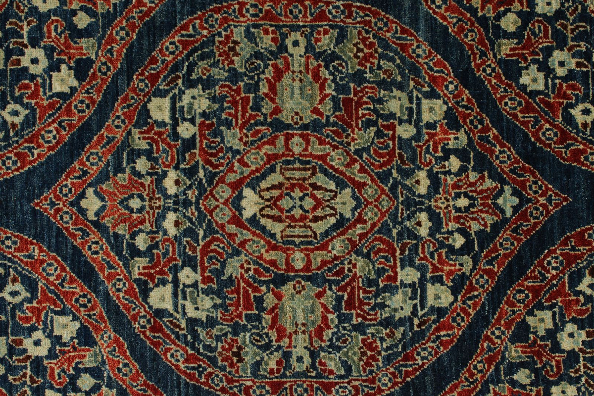 3x5 Red and Navy Anatolian Traditional Rug