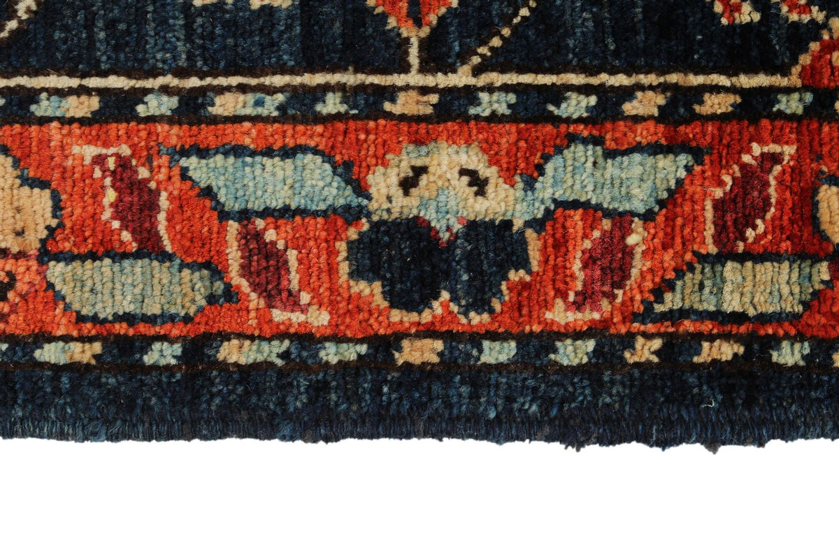 3x4 Navy and Red Anatolian Traditional Rug