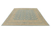 8x10 Blue and Beige Turkish Tribal Rug