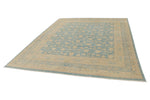 8x10 Blue and Beige Turkish Tribal Rug