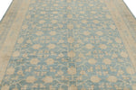 8x10 Blue and Beige Turkish Tribal Rug