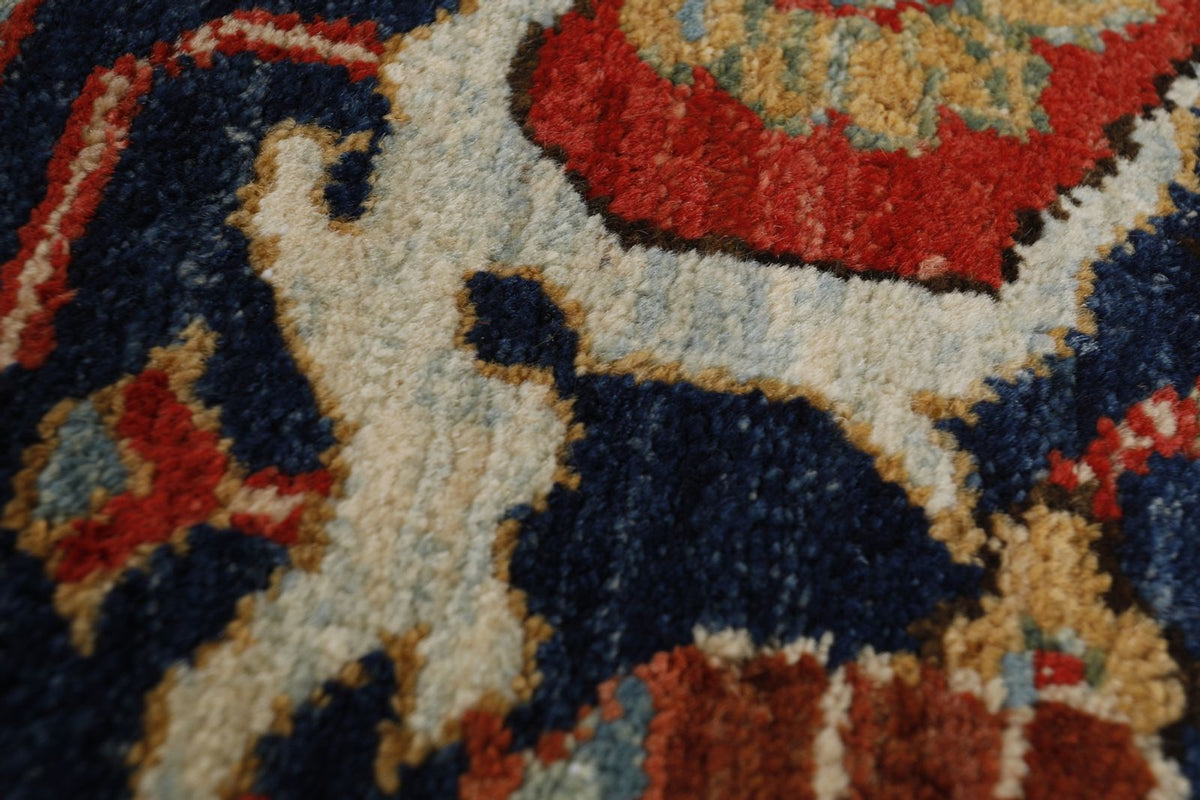 8x10 Red and Navy Anatolian Traditional Rug