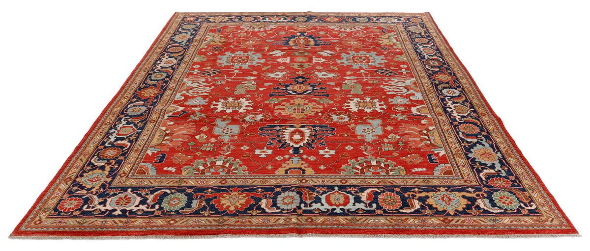 8x10 Red and Navy Anatolian Traditional Rug