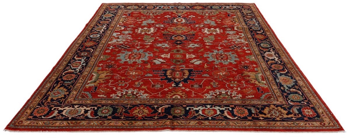 8x10 Red and Navy Anatolian Traditional Rug