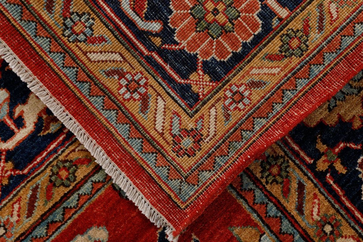 8x10 Red and Navy Anatolian Traditional Rug