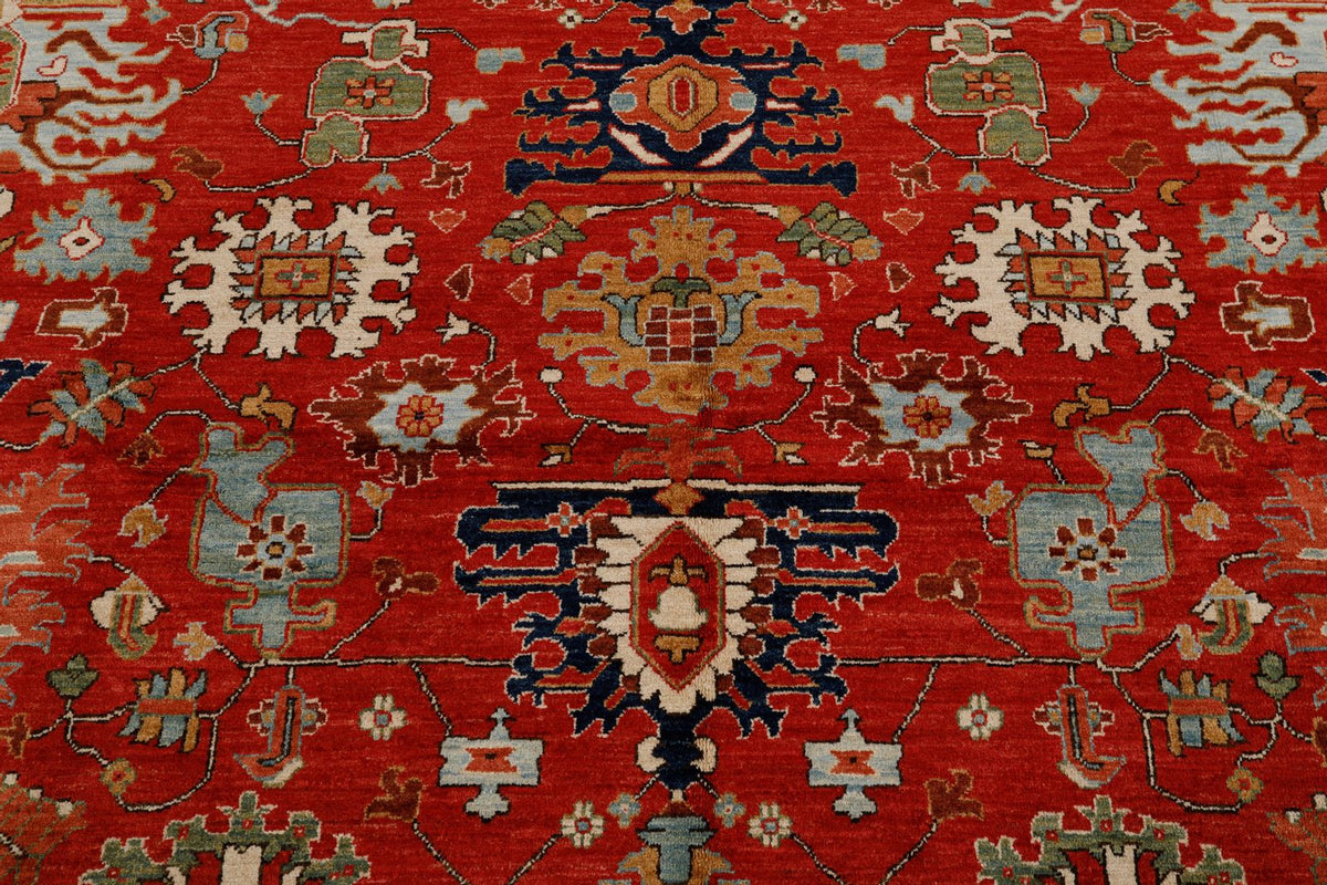 8x10 Red and Navy Anatolian Traditional Rug