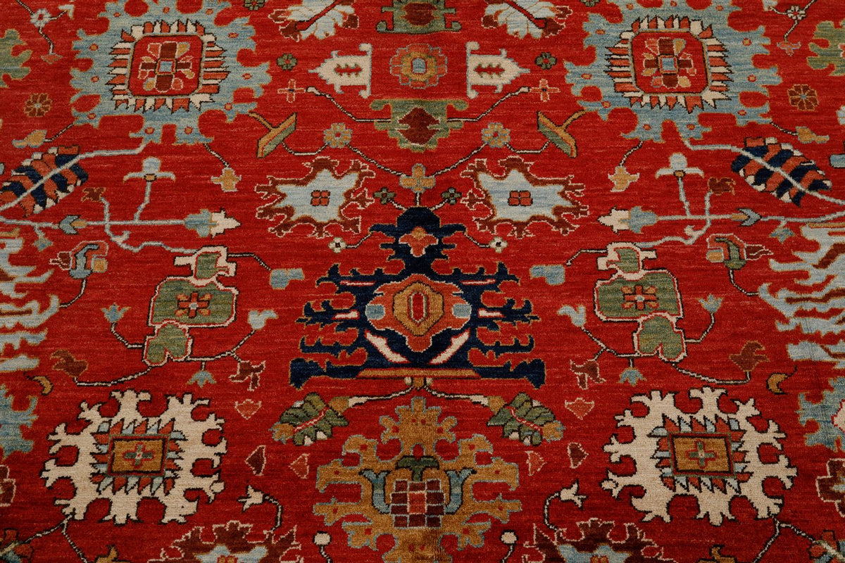 8x10 Red and Navy Anatolian Traditional Rug