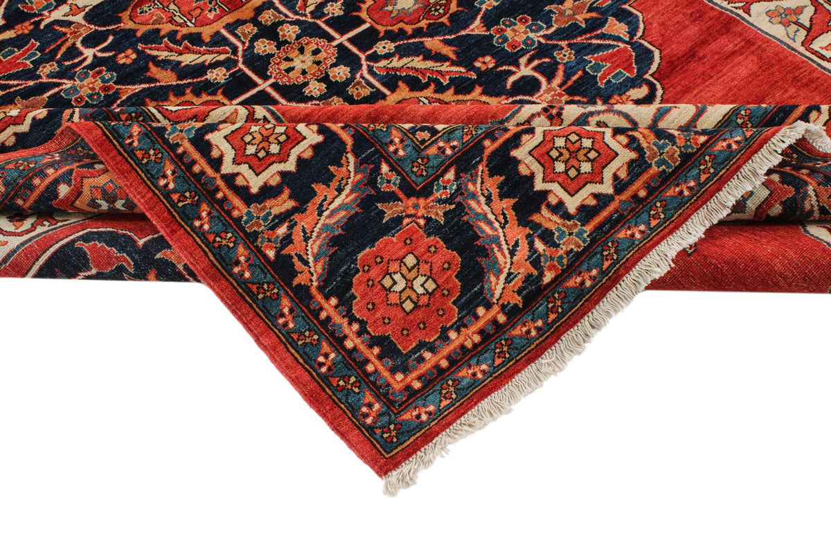 8x11 Red and Navy Anatolian Traditional Rug