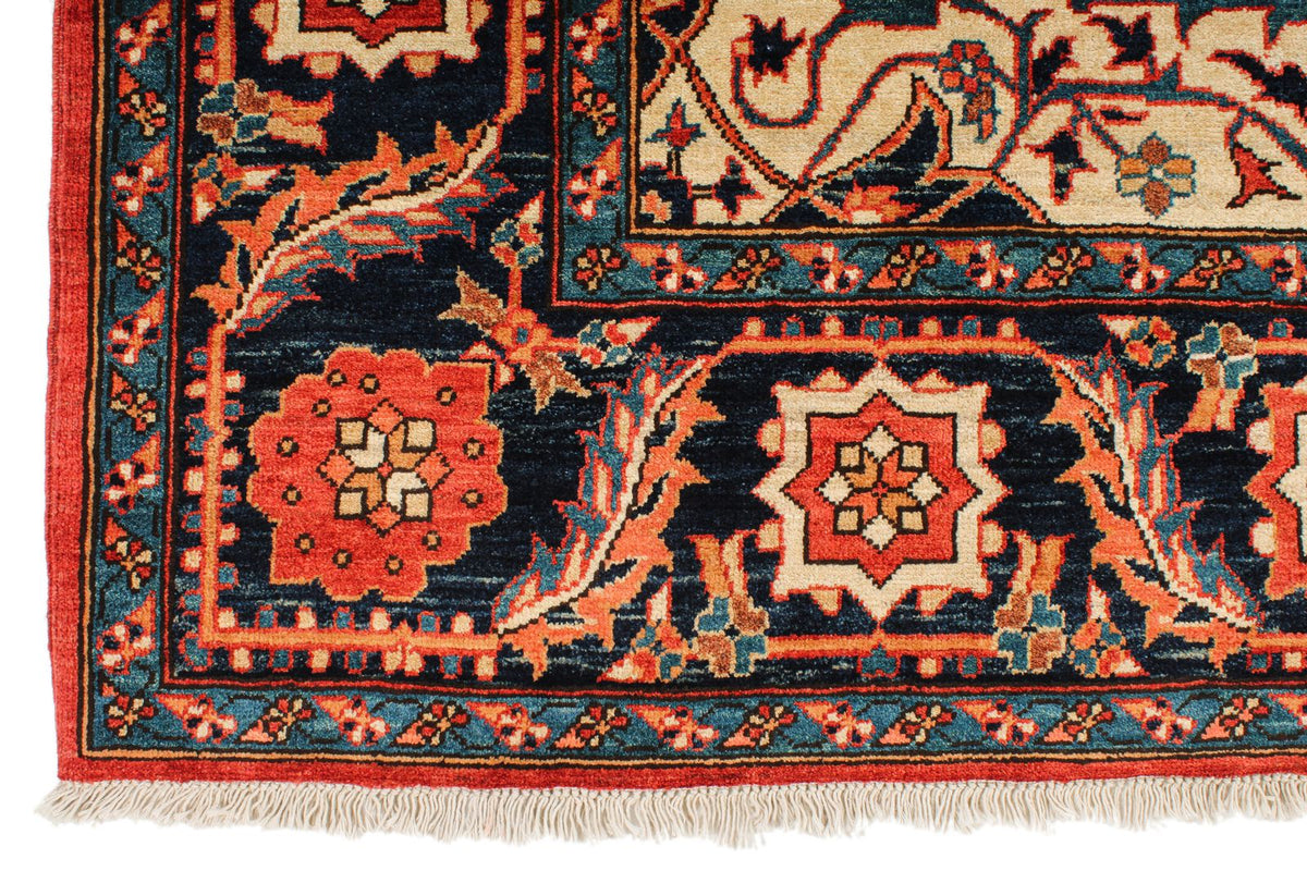 8x11 Red and Navy Anatolian Traditional Rug