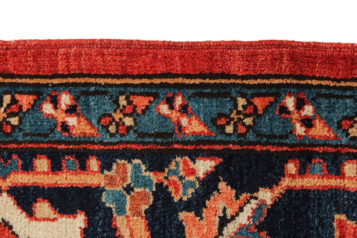 8x11 Red and Navy Anatolian Traditional Rug