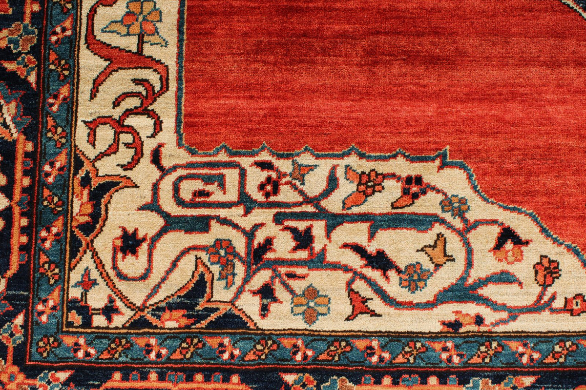 8x11 Red and Navy Anatolian Traditional Rug