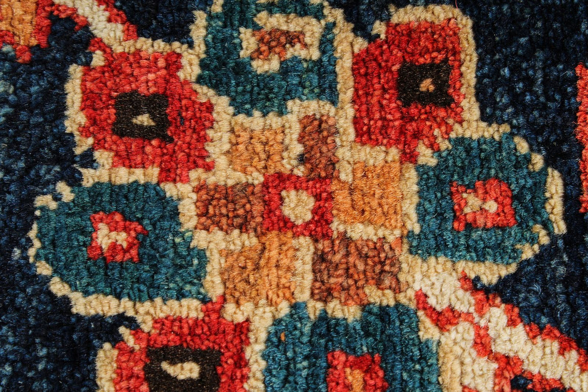8x11 Red and Navy Anatolian Traditional Rug