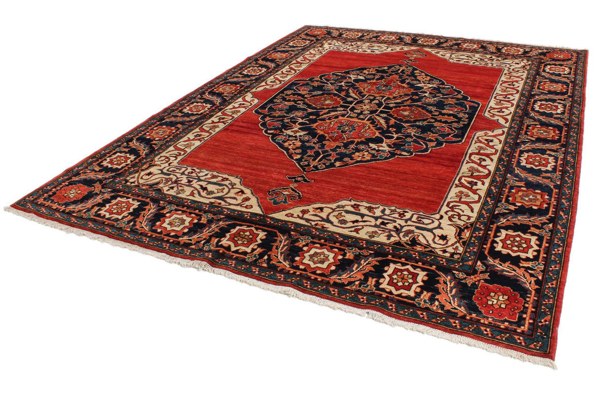 8x11 Red and Navy Anatolian Traditional Rug