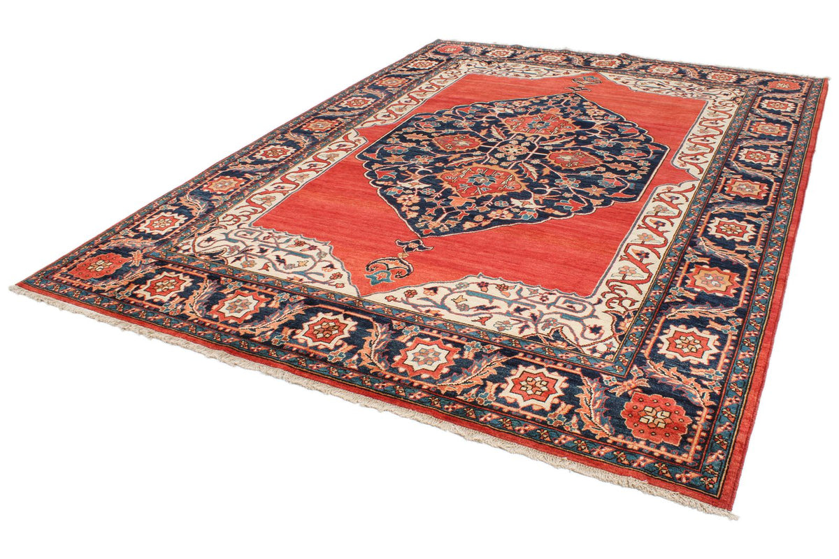 8x11 Red and Navy Anatolian Traditional Rug