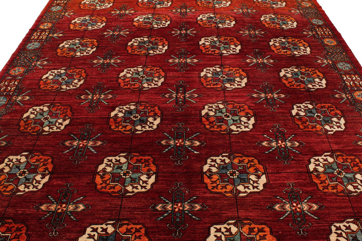 8x10 Red Turkish Tribal Rug